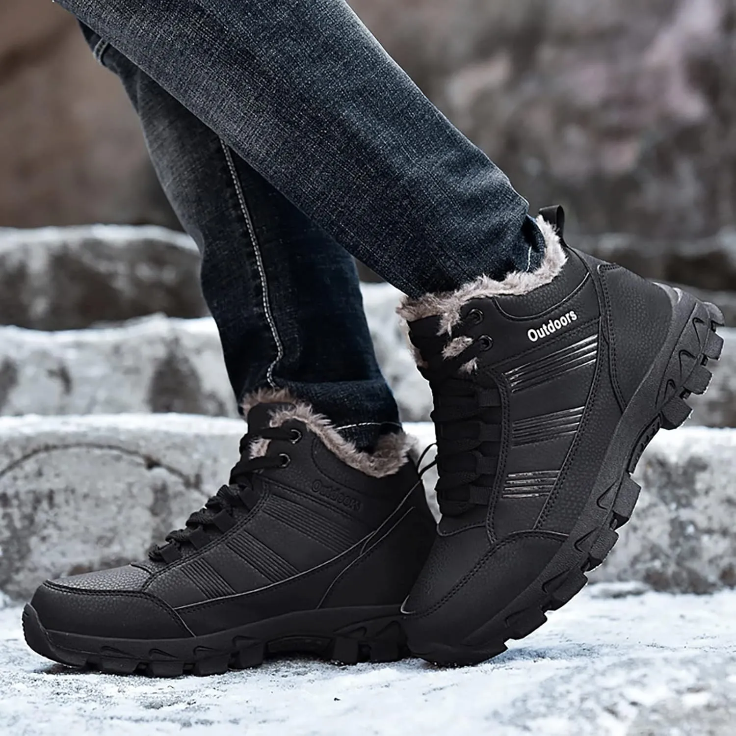 Work Boots for Men Waterproof Hiking Sneakers Ankle Ladies Safety Toe Shoes for Women Composite Toe Winter Outdoor Botas Waterproof Non Slip Hike Grounded Footwear