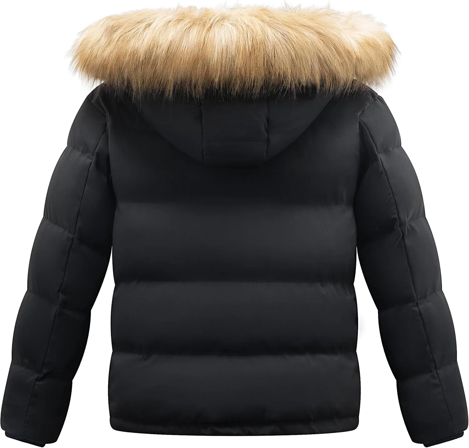 WULFUL Boy's Winter Coats Waterproof Fleece Lined Puffer Jackets Kids Thicken Outerwear With Detachable Hood